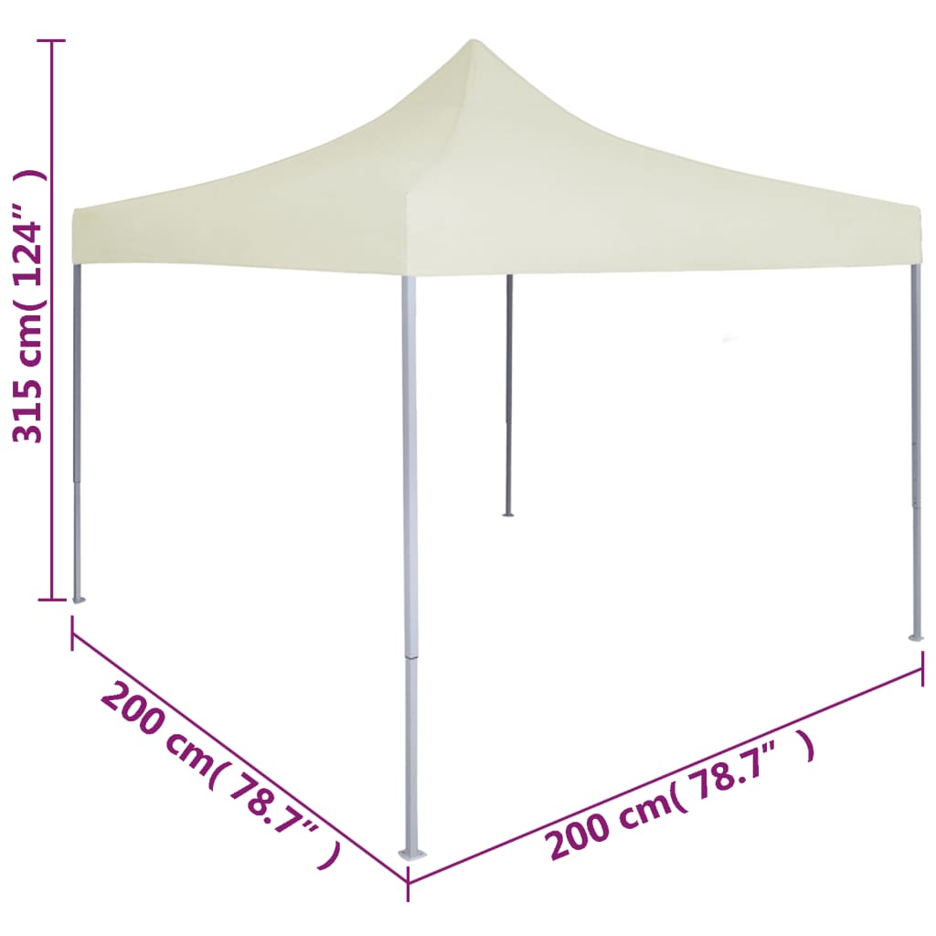 Tente de réception crème 2x2m